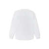 Tričko s raglánovými rukávy a dlouhým rukávem Chain Stitch, asijské velikosti „White“