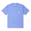 Tričko s vyšívanou kapsou Asijské velikosti „Washed Indigo“